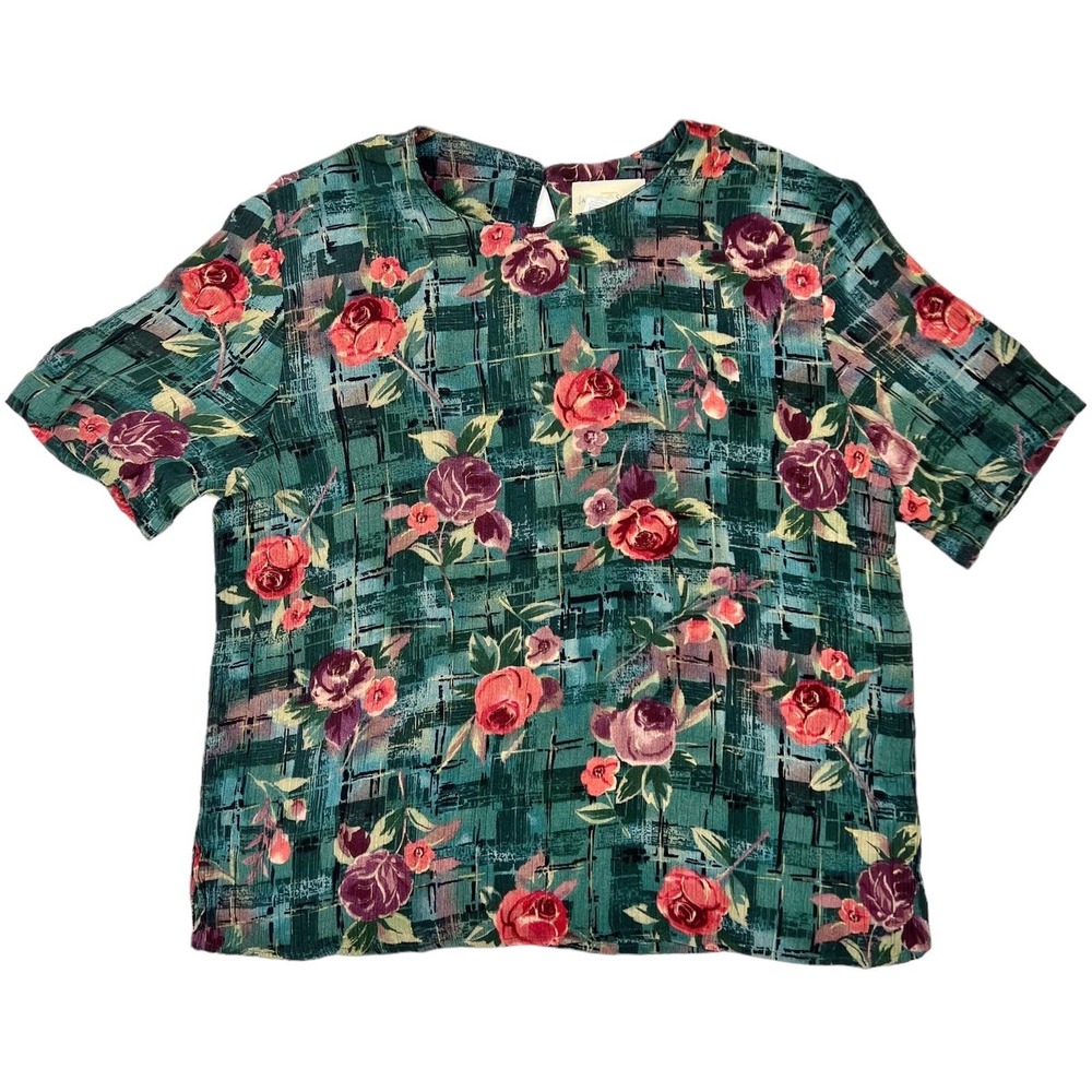 Vintage 90’s Floral Jaclyn Smith Crepe Blouse